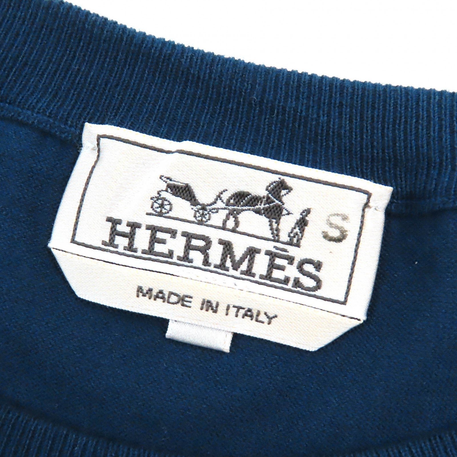 HERMES knit cotton Navy XL | AlmaBagz - Image 4