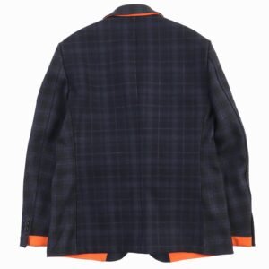 HERMES tailored jacket wool Navy 52 | AlmaBagz