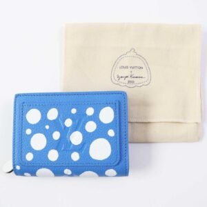 LOUIS VUITTON Bifold Wallet M82104 leather blue blanc Portefeuille Clare | AlmaBagz