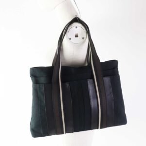 HERMES Tote Bag Canvas, Leather black Toroca Horizontal MM Women(Unisex) Used | AlmaBagz