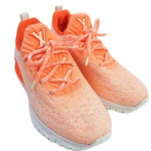 LOUIS VUITTON Low cut sneakers fabric Neon orange VNR line 6 | AlmaBagz