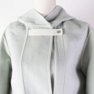 HERMES coat cashmere Light blue 38 | AlmaBagz