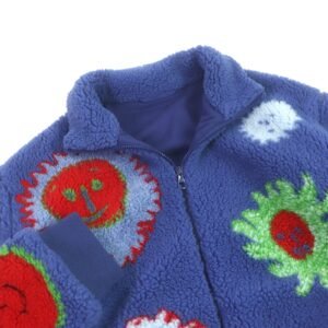 LOUIS VUITTON Blouson Outer: 53% polyester, Outer: 47% acrylic, Lining: 100% cotton, Part: 100% wool blue mens L Used | AlmaBagz