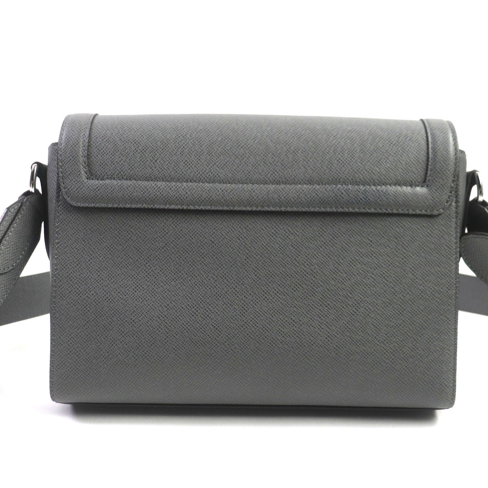 LOUIS VUITTON Shoulder Bag M30808 Taiga Leather gray Taiga new flap messenger | AlmaBagz - Image 2