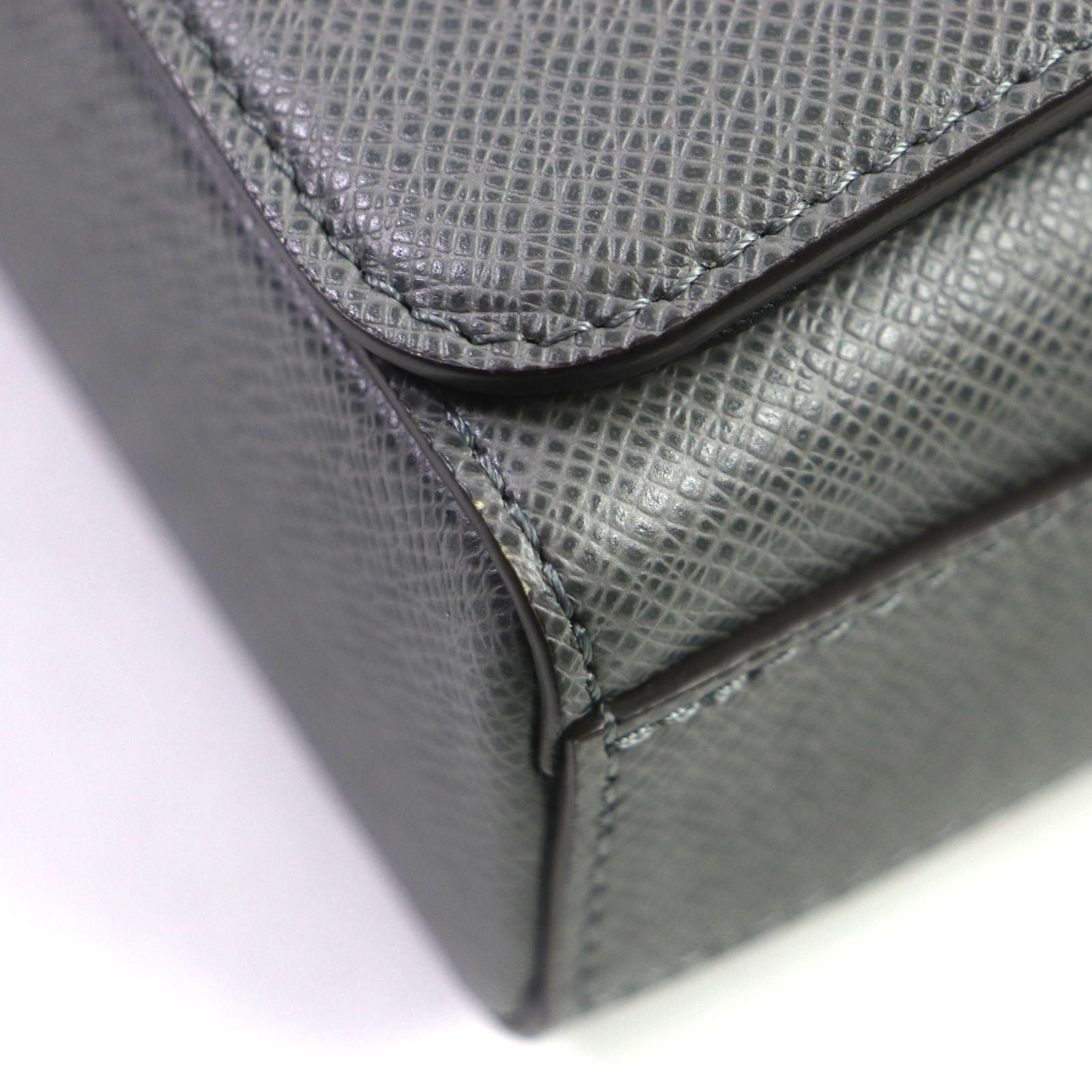 LOUIS VUITTON Shoulder Bag M30808 Taiga Leather gray Taiga new flap messenger | AlmaBagz - Image 4