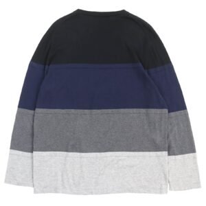 LOUIS VUITTON knit Main: 85% cotton, Main: 15% cashmere Black Navy Dark Gray Gray mens L Used | AlmaBagz