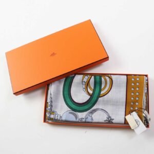 HERMES Stall cashmere Multi Grand Tralala Carre140 | AlmaBagz