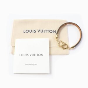 LOUIS VUITTON bracelet M6758 Main: Leather Brown Bracelet Say Yes Women 19 Used | AlmaBagz