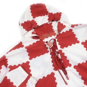 LOUIS VUITTON Hoodie Main: 100% polyamide (nylon) Red NIGO collaboration DAMIER LACES WINDBREAKER mens 56 Used | AlmaBagz