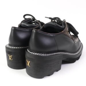 LOUIS VUITTON Leather shoes leather black LV Bobur Line 35 1/2 | AlmaBagz