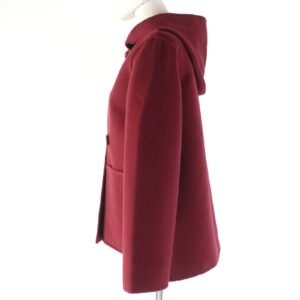 HERMES coat Main: 100% cashmere Bordeaux Women 34 Used | AlmaBagz
