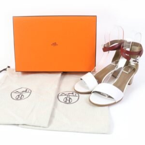 HERMES Sandals leather multicolor Money 36.5 | AlmaBagz