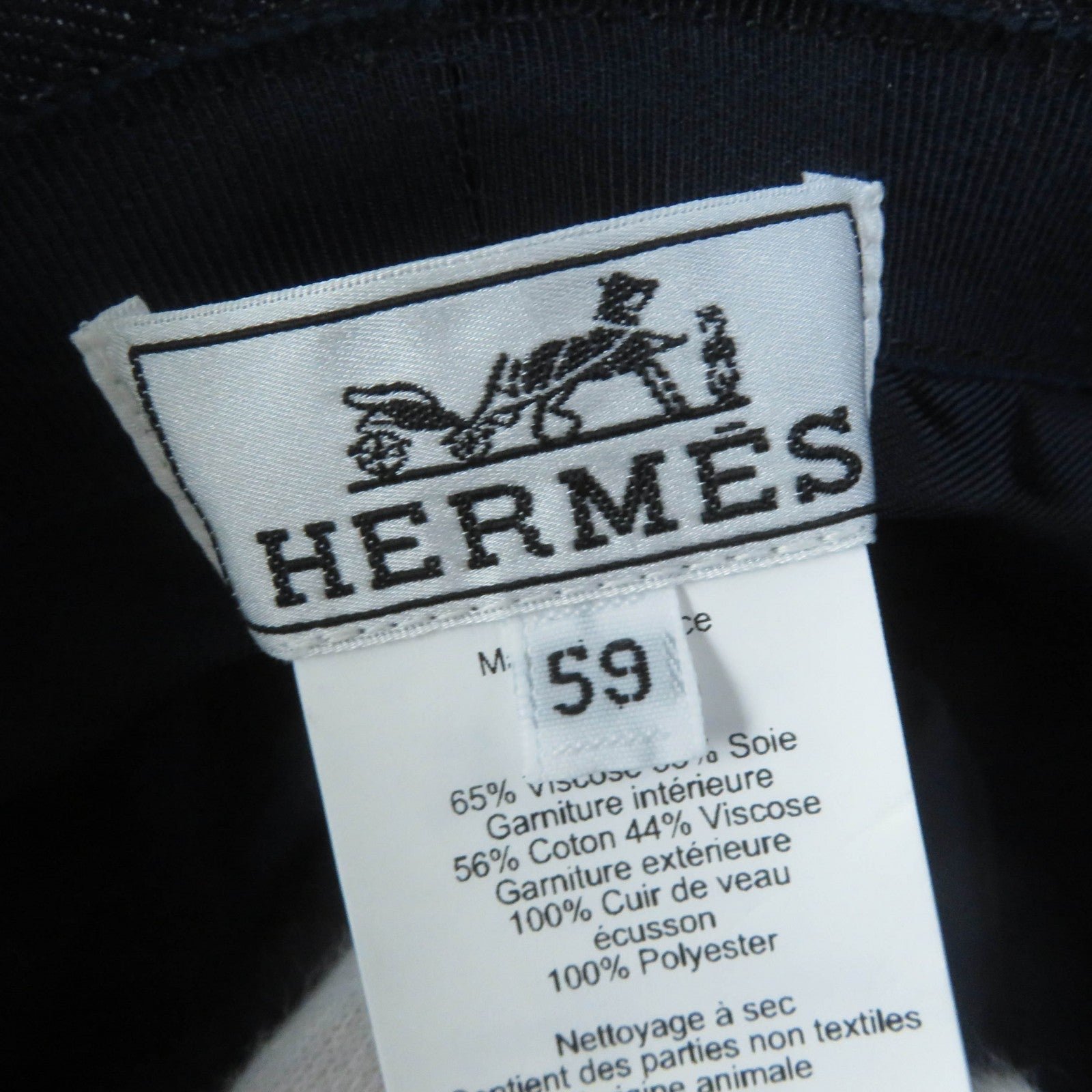 HERMES hat cotton Indigo | AlmaBagz - Image 8