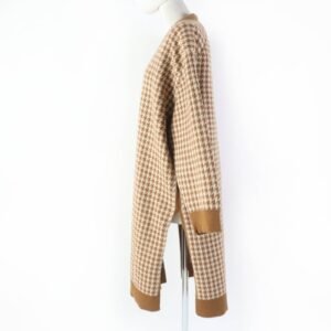 HERMES cardigan cashmere Brown type 38 | AlmaBagz