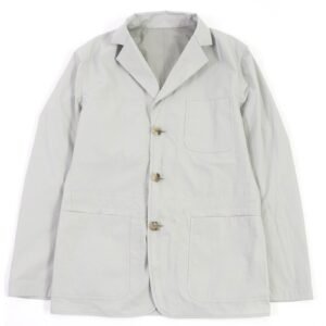 HERMES tailored jacket G19703K Main: 100% cotton, some parts: 92% nylon, some parts: 8% elastane (polyurethane) gray mens 48 Used | AlmaBagz