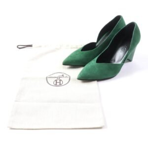 HERMES pumps ー green Fatale 85 35 | AlmaBagz