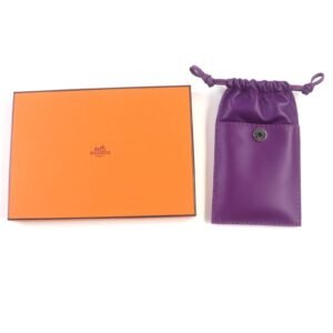 HERMES Pouch Anjou Miro Vaughan Swift purple Pilo | AlmaBagz