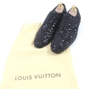 LOUIS VUITTON Dress shoes Main: Leather, Sequins black mens 7 Used | AlmaBagz