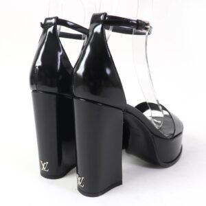 LOUIS VUITTON Sandals Main: Leather black Fame Line Women 38 Used | AlmaBagz