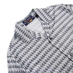 LOUIS VUITTON Short sleeve shirt HKS18W Main: 100% cotton gray mens S Used | AlmaBagz