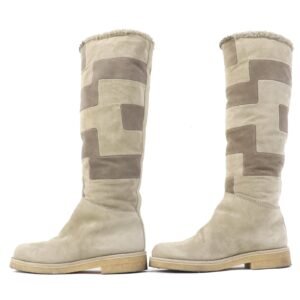 HERMES Knee-high boots Mouton beige 36.5 | AlmaBagz