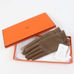 HERMES gloves Lamb leather Etope Dream Love 7.5 | AlmaBagz