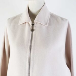HERMES coat cashmere Baby pink 36 | AlmaBagz