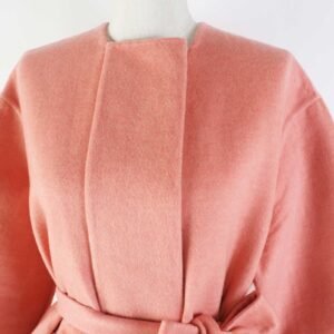 HERMES coat 2H0122DB cashmere pink 34 | AlmaBagz