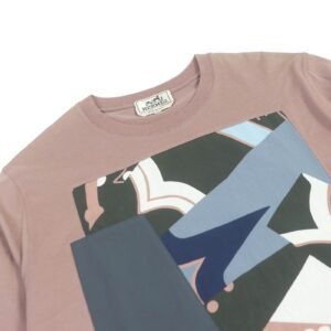HERMES Short sleeve T-shirt cotton Smokey pink M | AlmaBagz