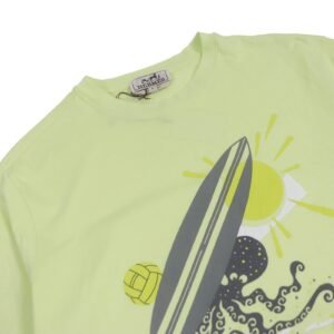 HERMES Short sleeve T-shirt cotton Light yellow Poulp Watch S | AlmaBagz