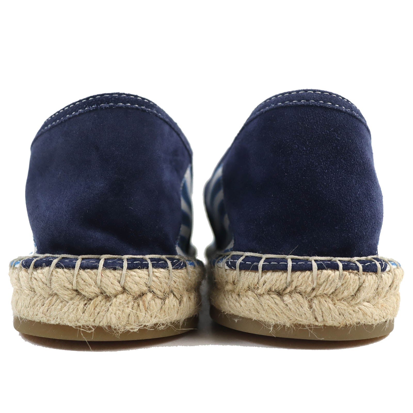 LOUIS VUITTON Slip-on Canvas, Rubber Blue white Border LV logo embroidery Espadrille 8 | AlmaBagz - Image 4