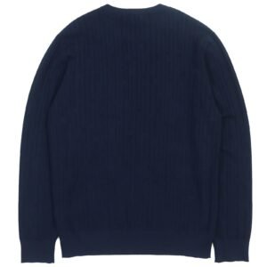 HERMES knit wool Navy L | AlmaBagz