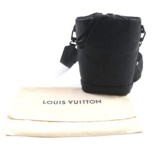LOUIS VUITTON Shoulder Bag M82248 Calf leather black Monogram shadow noe sling | AlmaBagz