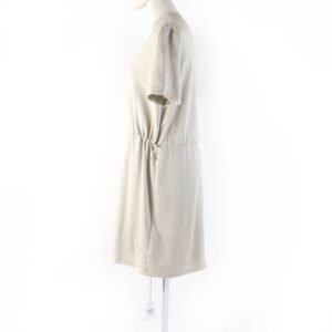 HERMES one piece 4E4528DI cotton beige Drawstring dress 36 | AlmaBagz