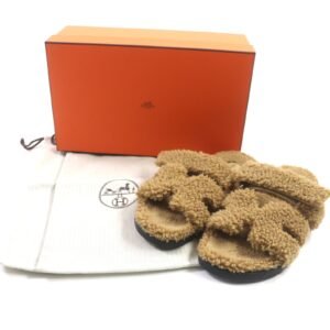 HERMES Sandals Mouton Brown Shipre No description | AlmaBagz