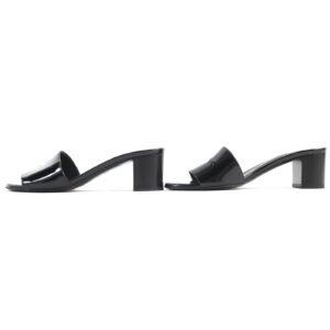HERMES Sandals 192126Z Patent leather black Very 37 | AlmaBagz