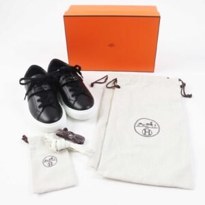HERMES sneakers Main: Leather black DAY Women 37 Used | AlmaBagz