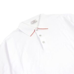 HERMES Short sleeve polo shirt cotton white XXL | AlmaBagz