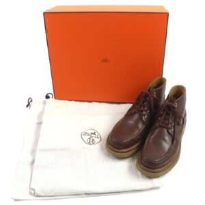 HERMES Ankle boots leather Brown Denver No description | AlmaBagz