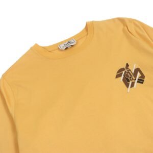 HERMES Short sleeve T-shirt H357925 cotton Orange Chevaux en symmetry S | AlmaBagz