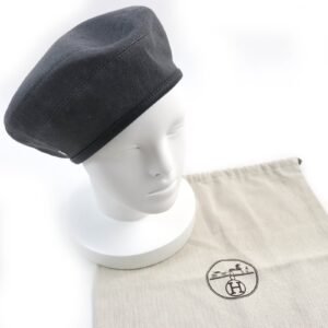 HERMES beret cotton gray Saint Honoré 58 | AlmaBagz