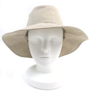 HERMES hat 191016N linen Light beige, SABLE CHAPEAU FEMME RIVOLI LIN PAPER 57 | AlmaBagz