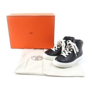 HERMES High cut sneakers 212260Z Main: Leather black Daydream Women 36.5 Used | AlmaBagz
