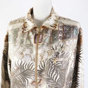 HERMES Main: 100% silk Multi Margiela period TERRES PRECIEUSES Valuable place Women 40 Used | AlmaBagz