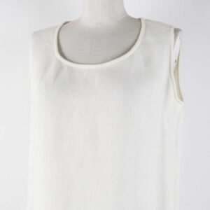 HERMES one piece Main: 100% linen Ivory Margiela period Women 40 Used | AlmaBagz