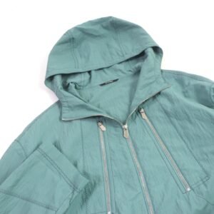 HERMES coat Main: 58% cupra, Main: 42% nylon, Part: 100% cotton Light blue mens 48 Used | AlmaBagz