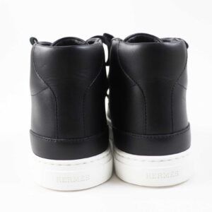 HERMES High cut sneakers RG222183Z leather black Daydream 36 | AlmaBagz