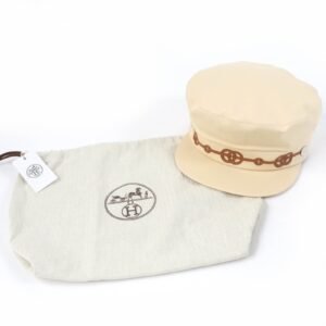 HERMES Casquette cotton beige Kabul Cricket 56 | AlmaBagz