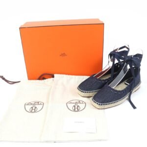 HERMES Slip-on 231140Z denim Indigo 37 | AlmaBagz