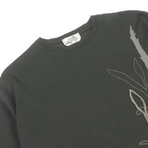 HERMES Short sleeve T-shirt cotton Dark green M | AlmaBagz